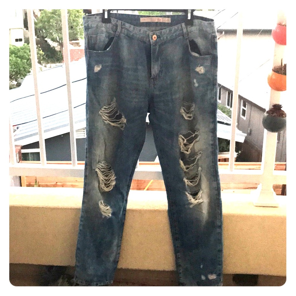 Washed Zara Boyfriend Jeans